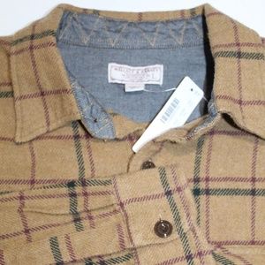 Wallace & Barnes (by J. Crew) Window Pane Plaid cotton twill flannel shirt.